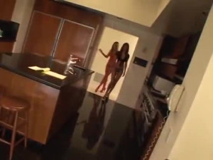 Lesbian, foot fetish threesome