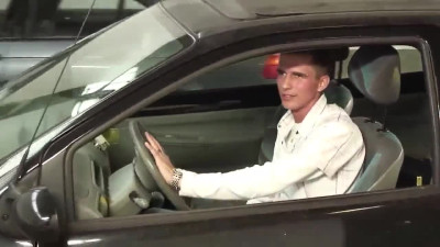 Dutch MILF fucks a young guy in the garage